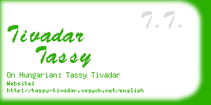 tivadar tassy business card